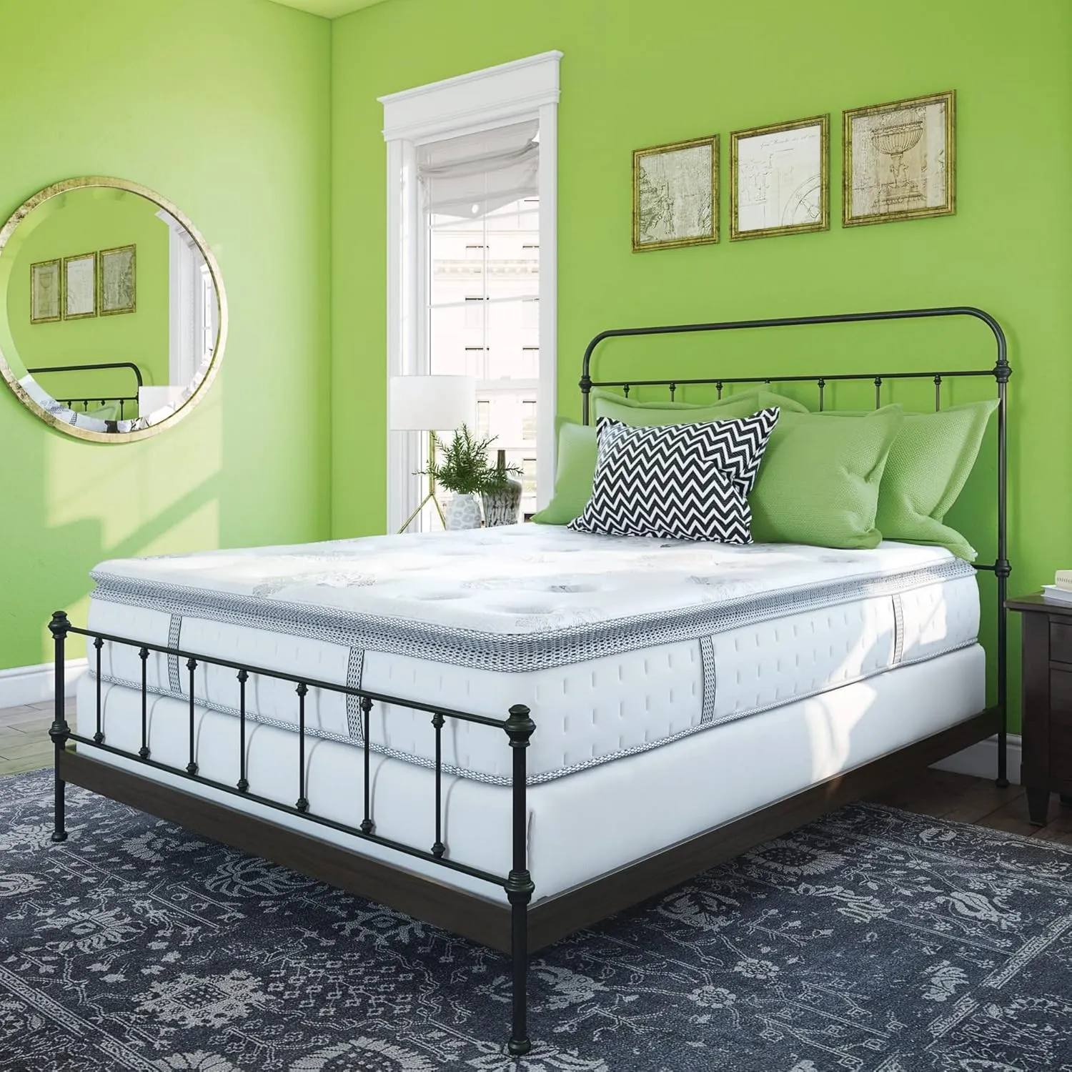 Classic Brands Mercer Cool Gel Memory Foam and Innerspring Hybrid 12-Inch Pillow Top Mattress | Mattress in a Box, Twin