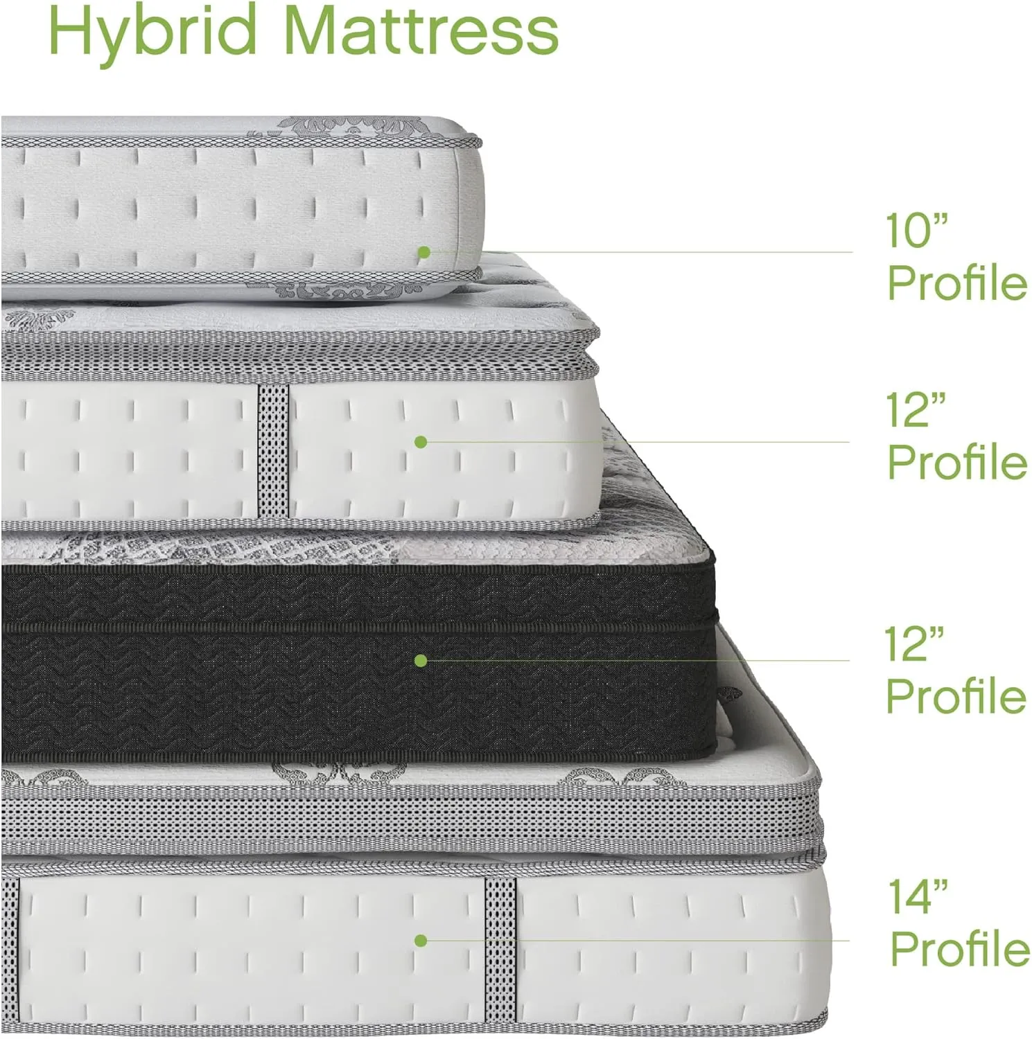 Classic Brands Mercer Cool Gel Memory Foam and Innerspring Hybrid 12-Inch Pillow Top Mattress | Mattress in a Box, Twin