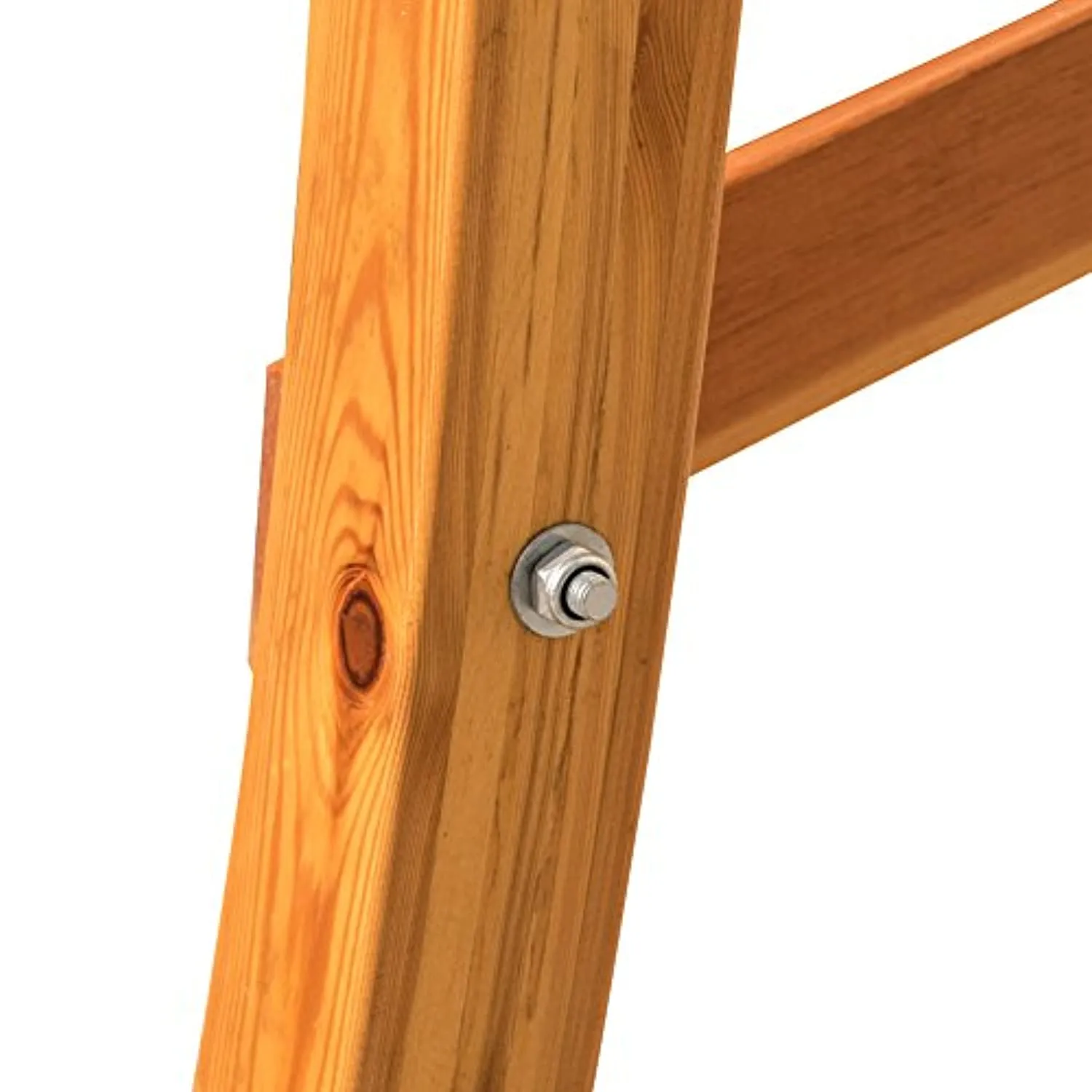 CleverMade Outdoor Hammock Hanging Chair Wooden Arc Stand, Deluxe Russian Pine Hardwood Swing Chair Stand for Outside Indoor Patio Garden Backyard, 450LB Capacity