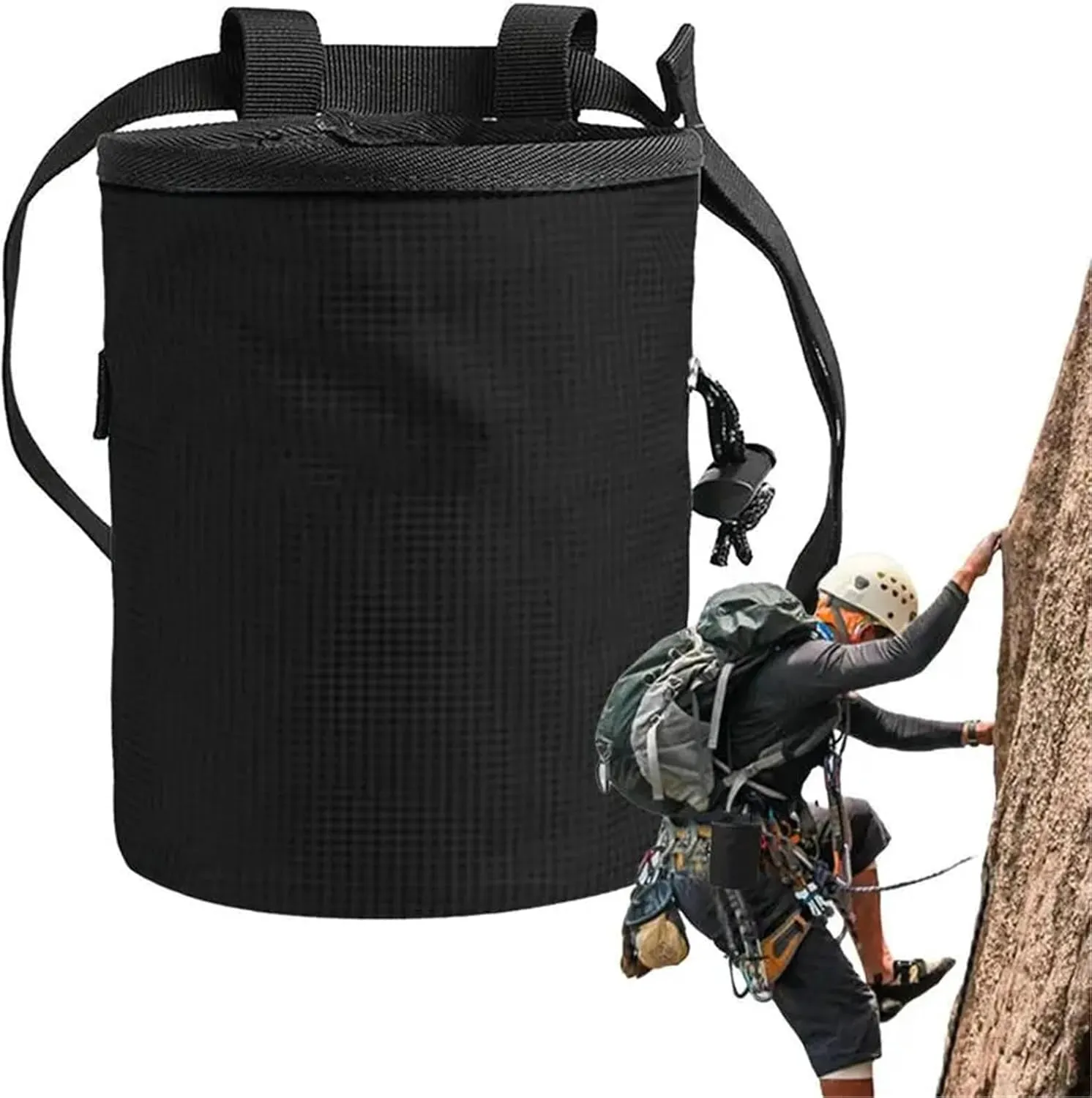 Climbing Powder Bag Bouldering Chalk Bag Sports Gym Rock Climbing Chalk Bag Polyester Fabric Waist Pack for Mountaineering Outdoor Training