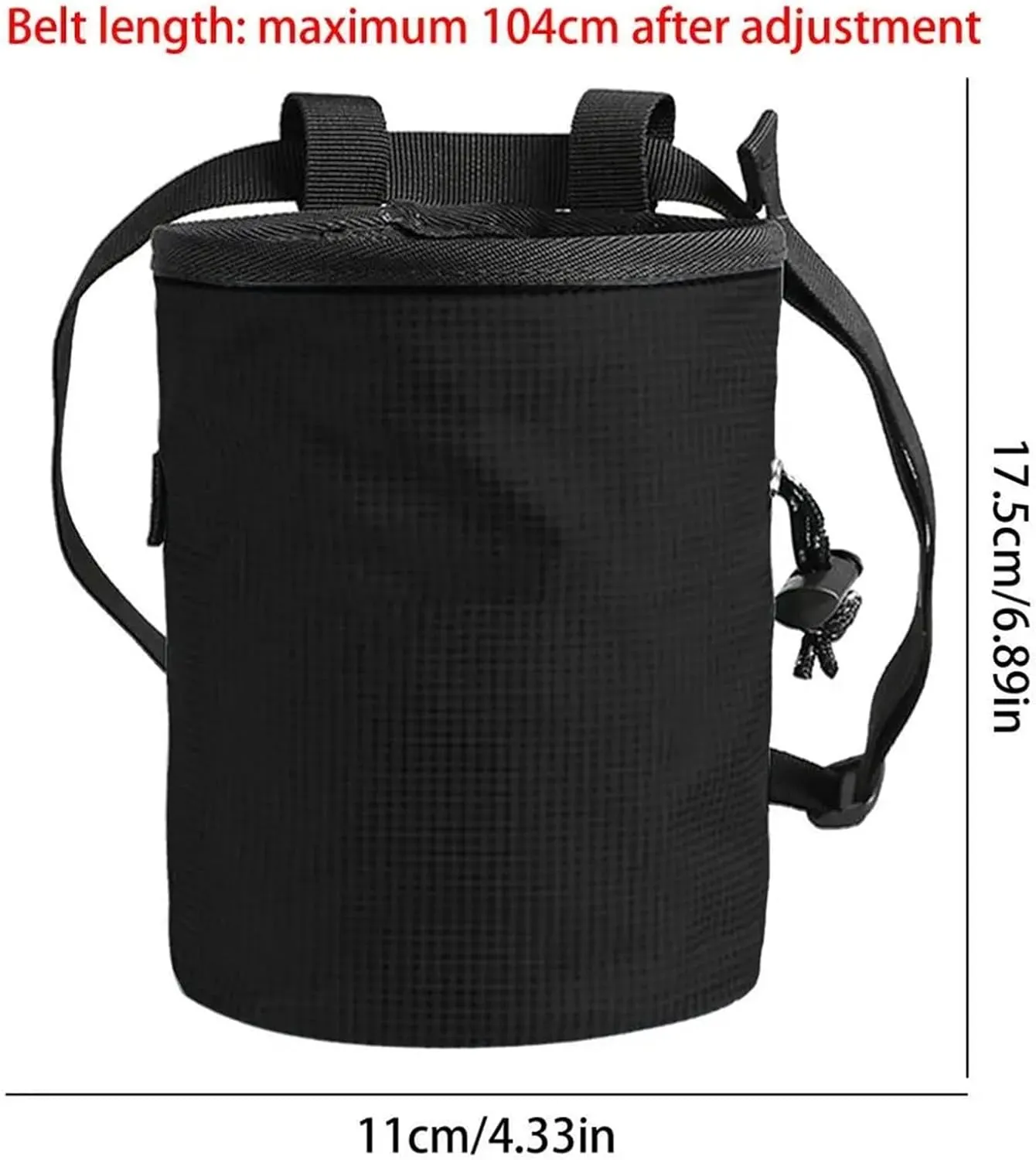 Climbing Powder Bag Bouldering Chalk Bag Sports Gym Rock Climbing Chalk Bag Polyester Fabric Waist Pack for Mountaineering Outdoor Training