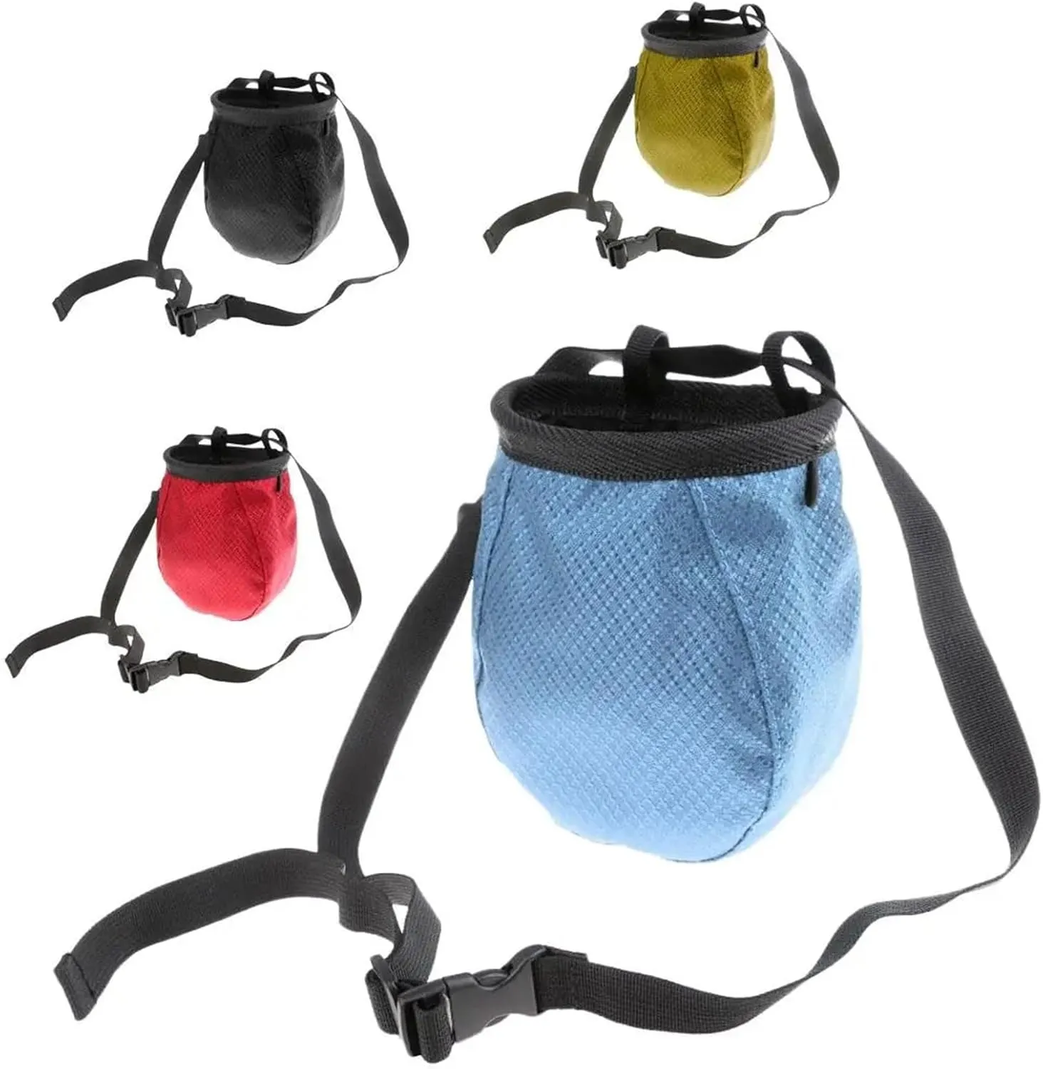 Climbing Powder Bag Climbing Powder Bag Chalk Bag for Climbing and Gymnastics with Adjustable Waist Strap(Black)