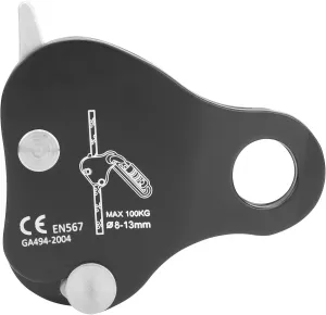 Climbing Rope Grab, Aluminum Climbing Rescue Descender Clamp, Rock Climbing Rope Grab Stop Descender for Aerial Work