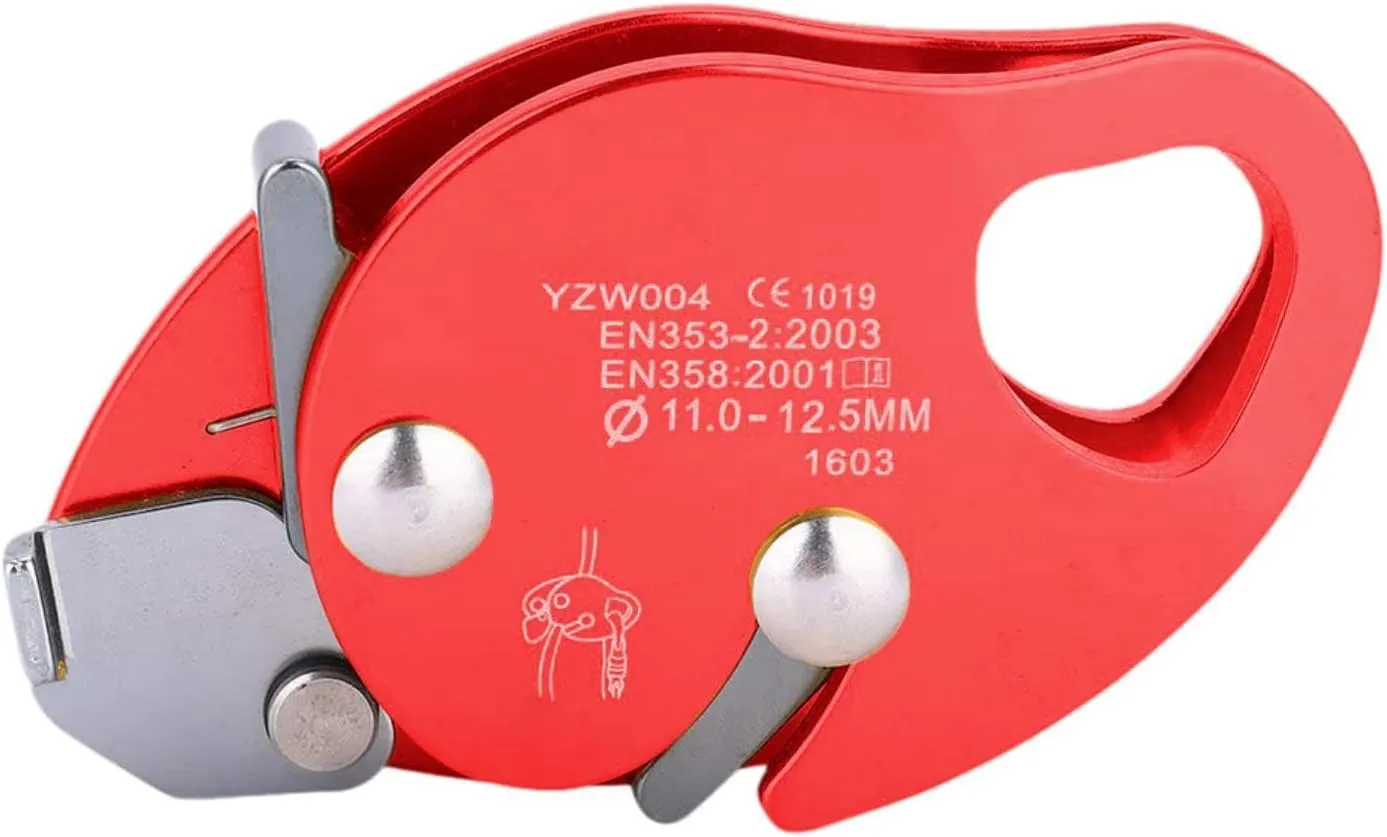 Climbing Rope Grab Protection for 11-12.5mm Rope Rope Gear Adjuster Falling Arrester for Tree Arborist Expedition