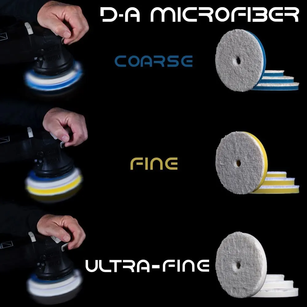 Coarse D-A Microfiber Extreme Cut Pad (Blue) Ø 130mm, Single Pad