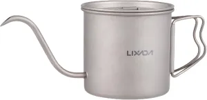 Coffee Maker, Camping Pot, Backpacking Kettle with Portable Handles and Long Narrow Spout Cooking Pot, Camping Cup for Outdoor Camping Hiking Backpacking, 750 ml 26 oz (Pot Set)