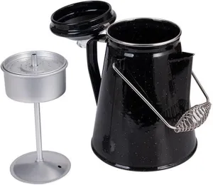 Coffee Percolator Water Pot with Filtration Multipurpose Leakproof Tea Kettle Camping Kettle for Hiking Cabin Backpacking Picnic
