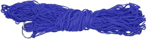 Comfortable Double Swing Hanging Bed, Nylon Mesh Hammock for Outdoor Camping, Strong Load Bearing and Easy to Install, Lightweight and, 5 Color Options (Blue)