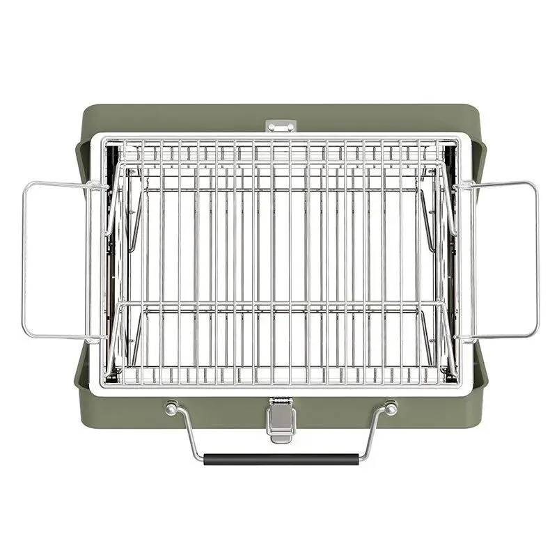 Compact Stainless Steel Folding Brazier Grill – Perfect for Camping and Outdoor BBQ