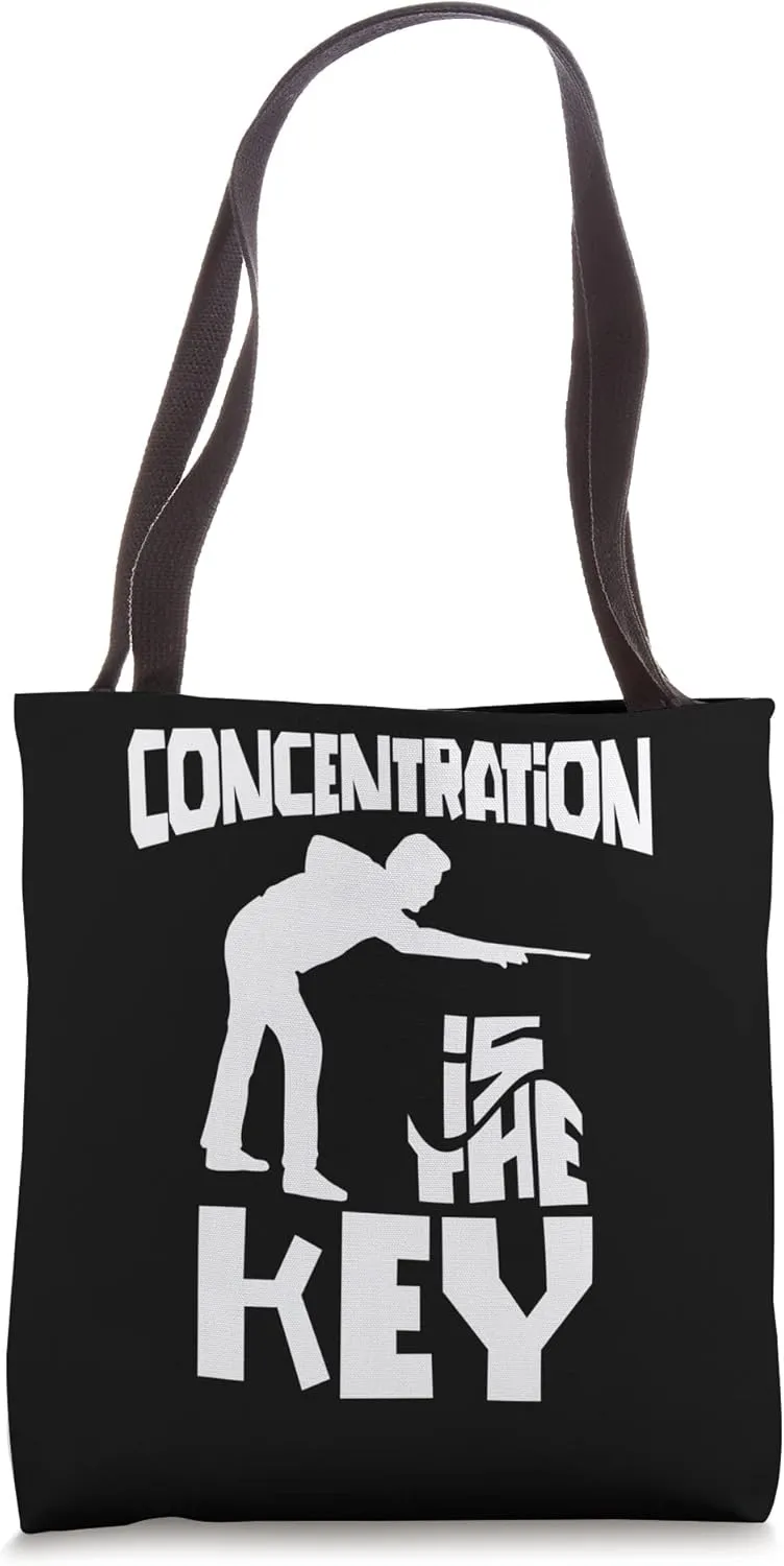 Concentration Is The Key Pool Billiard Snooker Tote Bag