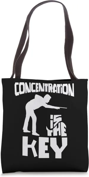 Concentration Is The Key Pool Billiard Snooker Tote Bag