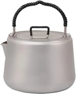 Cookware Water Kettle Pure Titanium Portable Coffee Pot Water Kettle Teapot with Mesh Bag for Travel Camping