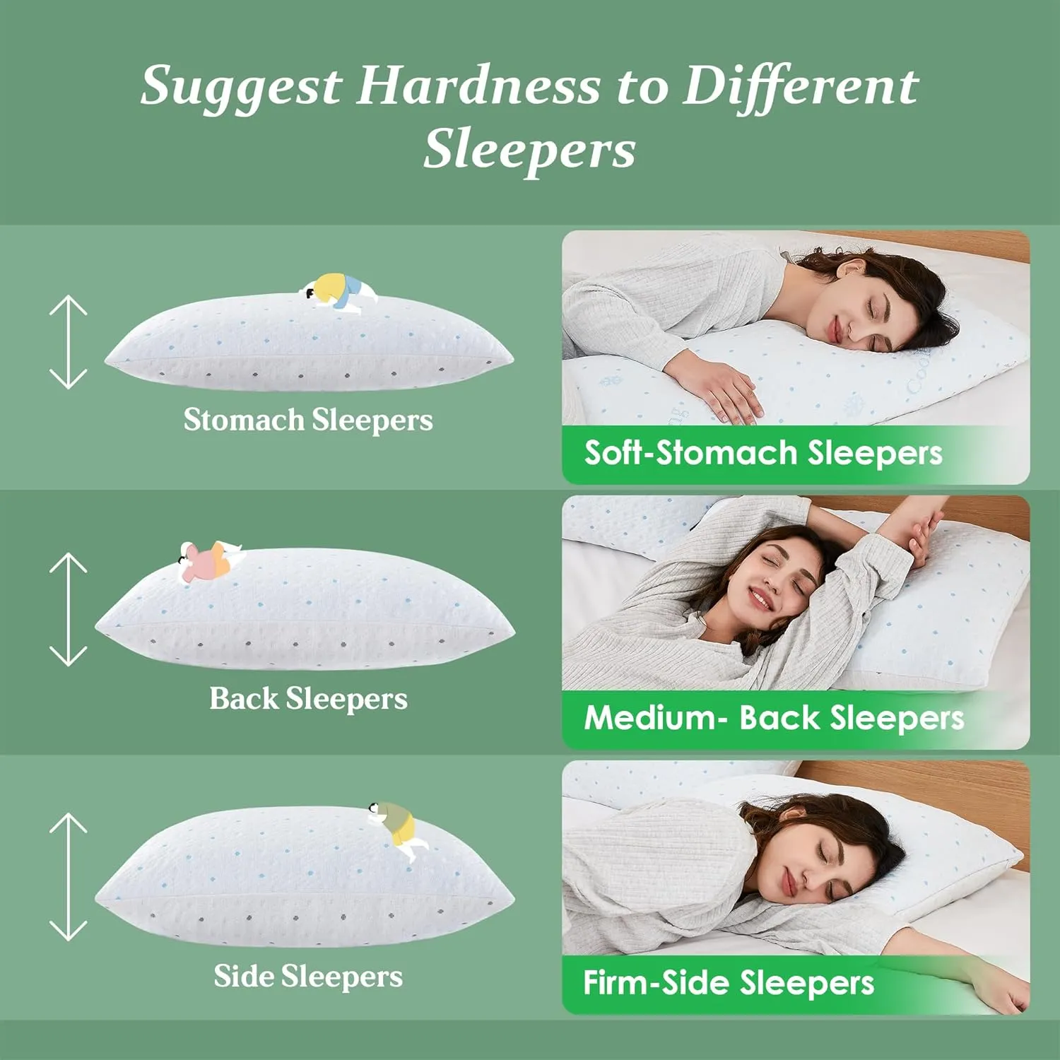 Cooling Body Pillow with Pillowcase, Adjustable Shredded Memory Foam Pregnancy Long Full Bed Body Pillows for Adults Side Sleeper - with Washable Soft Cooling Double-Sided Cover, 20x54 inch