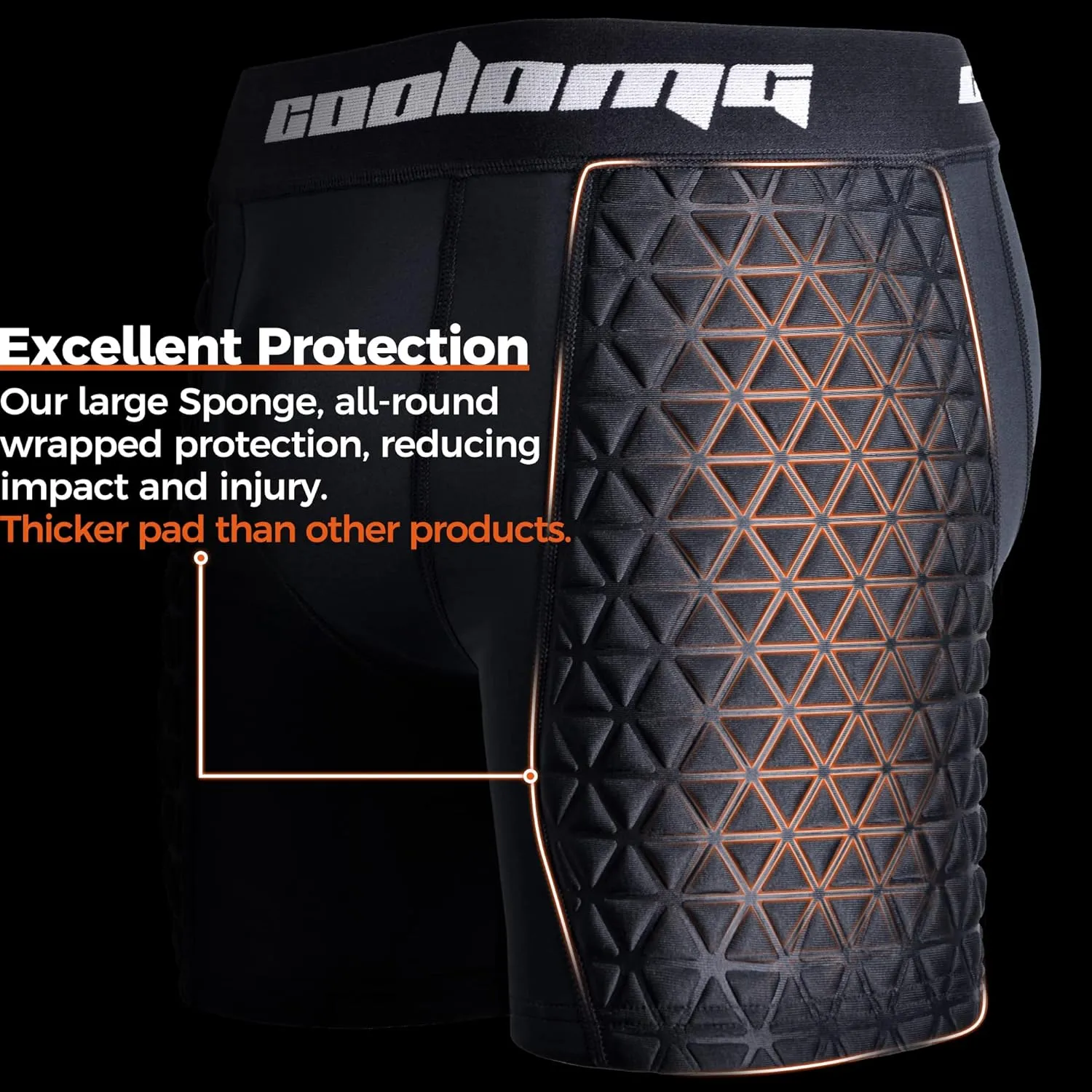 COOLOMG Men Adult Baseball Sliding Shorts with Foam Athletic Cup Padded Compression Short for Softball Football Hockey