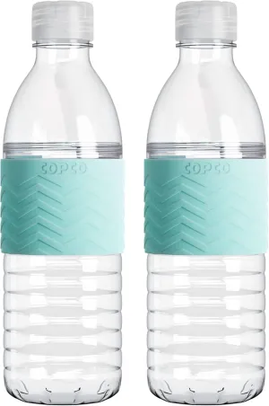 Copco Hydra 16.9 oz Water Bottle with Leak-Proof Lid - Tritan Reusable with Textured Grip Sleeve - BPA-Free, Shatter-Resistant, Dishwasher Safe for Travel, Gym, Work, Outdoor Adventures (Robin Blue)