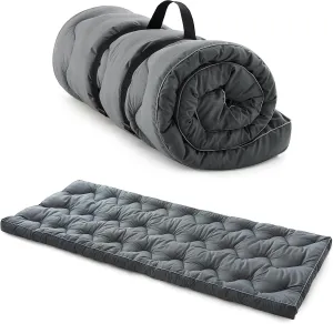 Cot Mattress Topper for Camp Cot/Rv Bunk/Narrow Twin Beds(75”X30”),Thickened Quilted Cot Pad,Lightweight Foldable Sleeping Mat for Traveling Hiking Backpacking,Portable