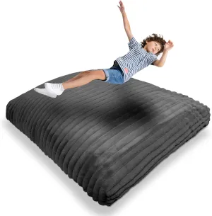 Crash Pad - Sensory Pad with Cover Foam Blocks for Kids and Adults, Ideal Gymnastics Equipment - Charcoal 48" X 48"