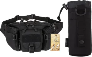 CREATOR Tactical Waist Pack & Adjustable Tactical Water Bottle Pouch