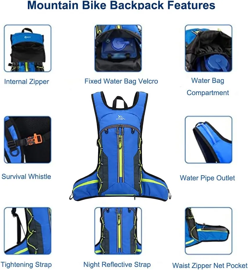Croogo Hydration Backpack with 2L Water Bladder Mountain Bike Rucksack Waterproof Hydration Pack Backpack for Cycling Running