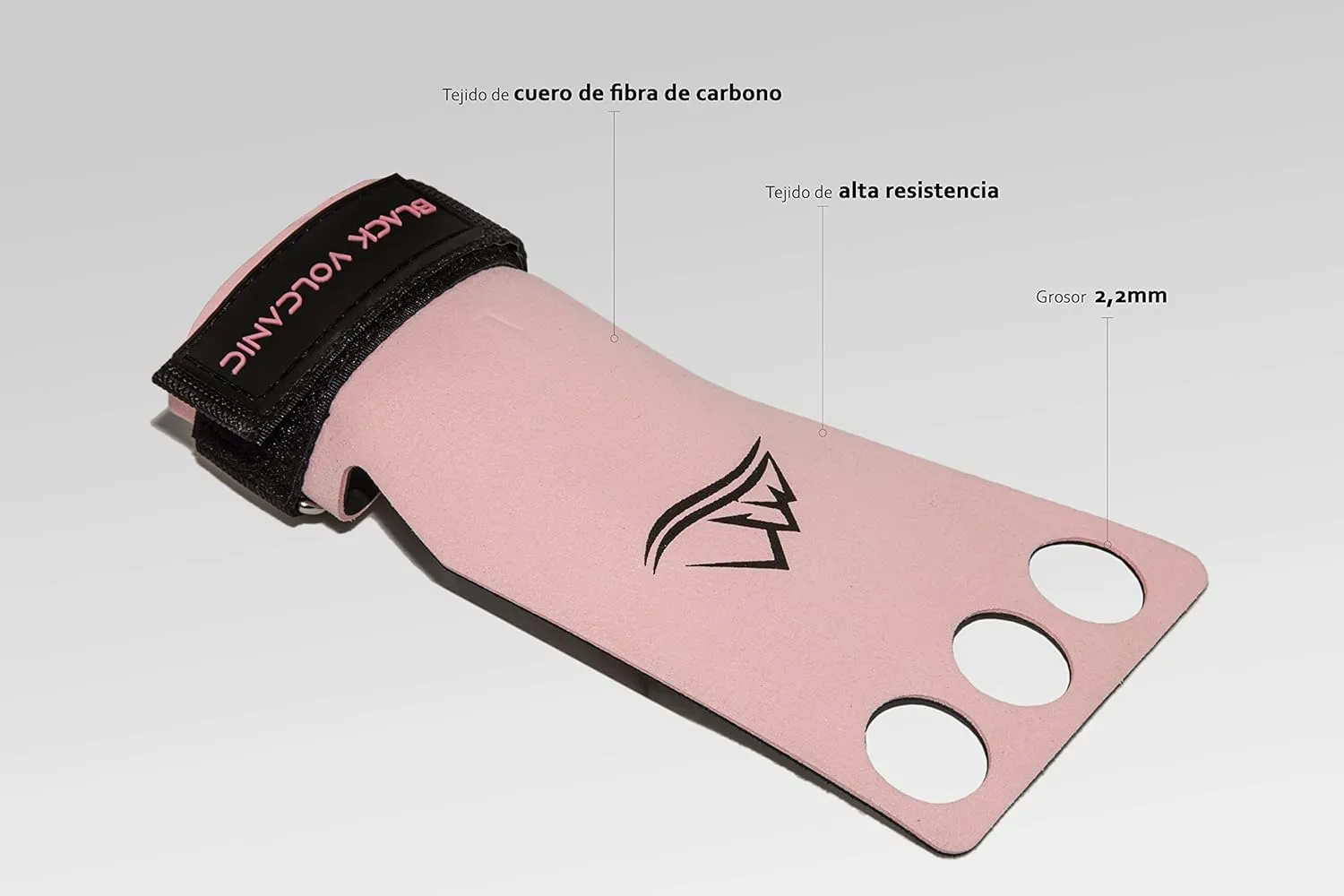 Crossfit Grips, Carbon Hand Grips for Women in Pink, Gym Grips for Crossfit, Weight Lifting, Gymnastics, FREE Pink Liquid Chalk and Mesh Bag