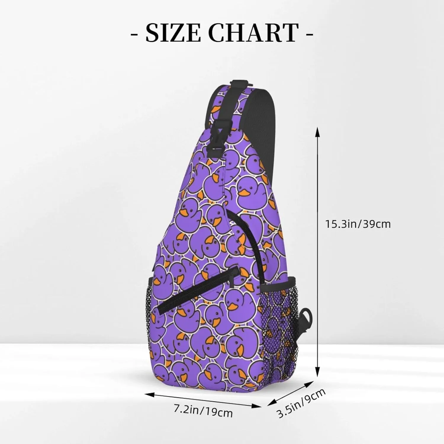 Cute Duck Sling Bag For Women Men Fashion Print Backpack Crossbody Shoulder Bag Sling Backpack Chest Bag Travel Hiking Casual Sport Daypack