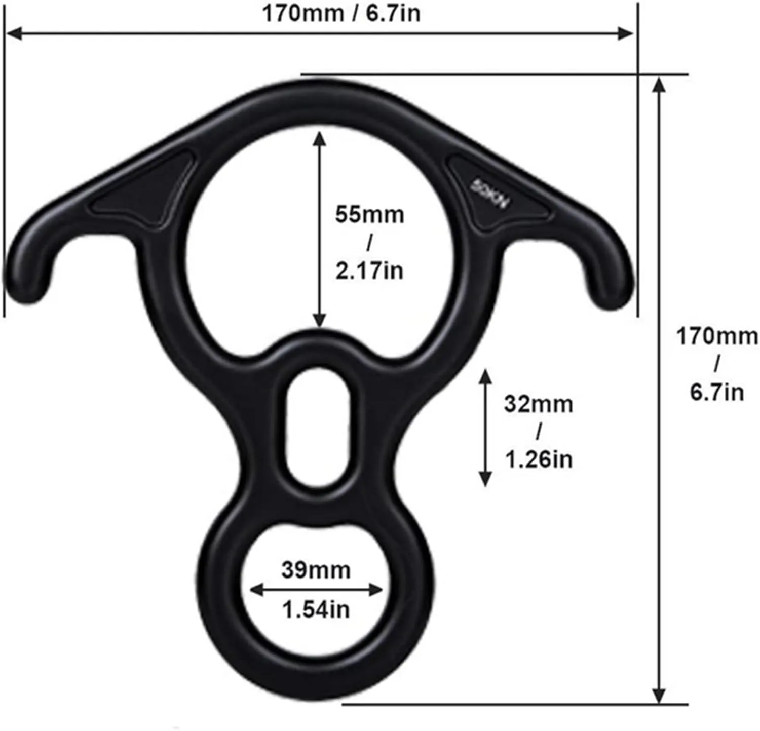 DAGIJIRD 50KN Rescue Figure Aluminum Climb Figure 8 Descender Rigging Plate Rappel Gear for Rock Climbing