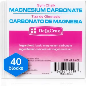De La Cruz Magnesium Carbonate Gym Chalk - Weightlifting, Gymnastics and Rock Climbing Chalk
