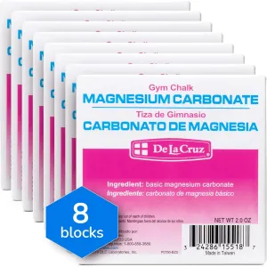 De La Cruz Magnesium Carbonate Gym Chalk - Weightlifting, Gymnastics and Rock Climbing Chalk