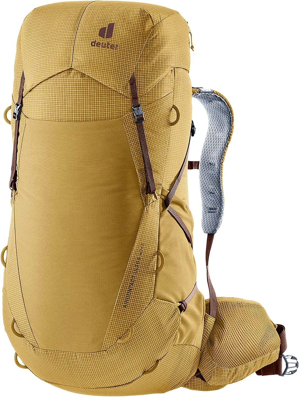 Deuter Aircontact Ultra 40   5L Trekking Backpack, Savanna-Raisin, 45 Liters