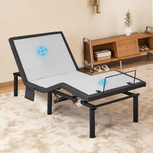 Donext Ergonomic Twin XL Size Adjustable Bed Frame, Electric Base w/Wireless Remote Control, Head and Foot Incline, Massage, Under-Bed Nightlight, USB Ports