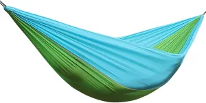 Double Camping Hammock for 1 2 People with Tree Straps, Lightweight Portable 210T Parachute Nylon Hammock for Hiking, Traveling, Backpacking and Backyard,D,250x140cm