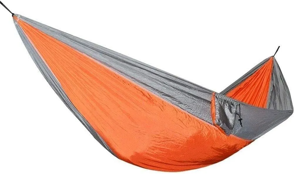 Double Camping Hammock with Hammock Tree Strap, Portable Parachute Nylon Hiking Hammock for Backpacking