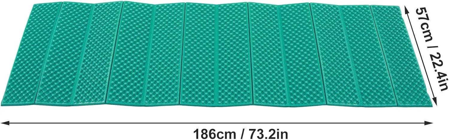 Double Egg Crate Sleeping Pad Foldable Foam Camping Mat 186x57cm Portable Outdoor Sleep Mat for Hiking Picnics