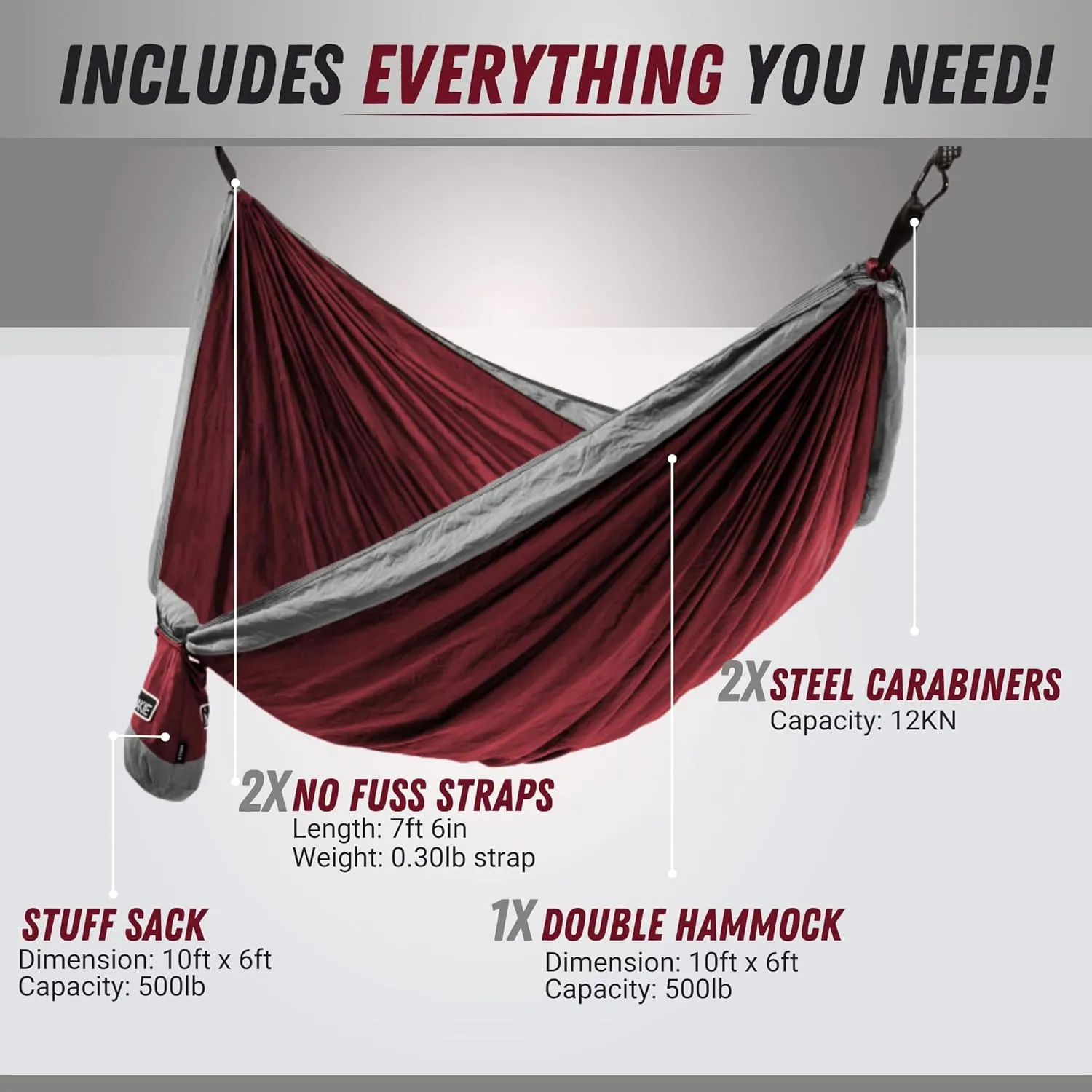 Double Hammock (Merlot Red)