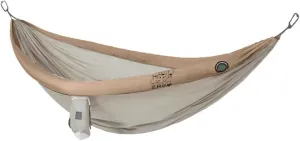 Double-Person Inflatable Hammock Outdoor Swing Adults and Children Anti-Rollover Outdoor Camping Anti-Mosquito Nets (Color : Brown)