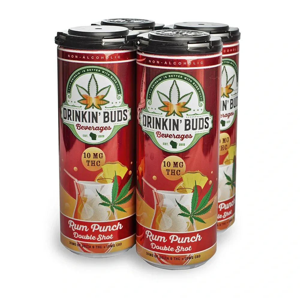 Double Shot Rum Punch 10MG THC Cocktail 4PK