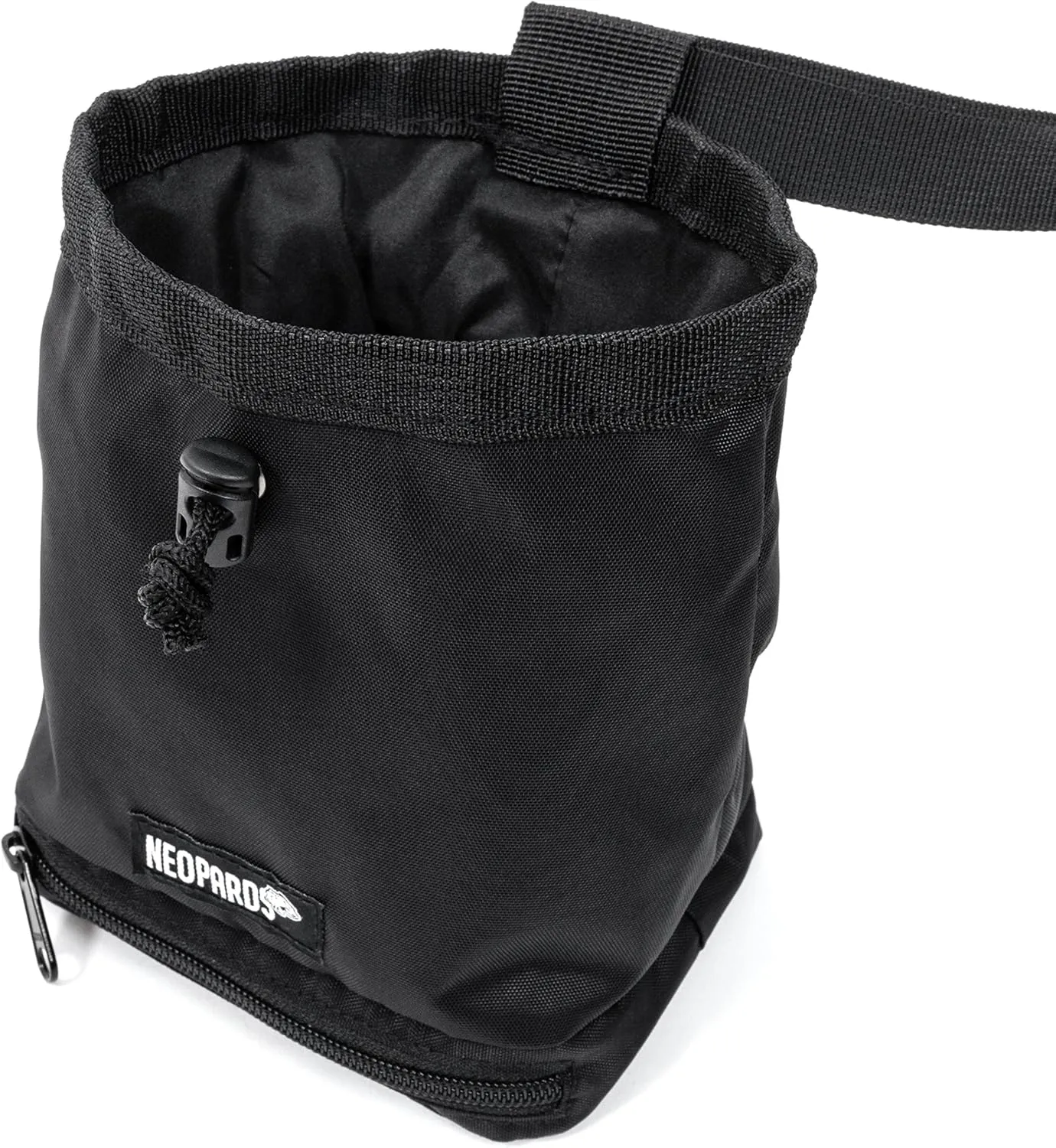 Drawstring Chalk Bag | Highend Rock Climbing Chalk Bag for Bouldering, Weightlifting, Gymnastics | Chalk Pouch with Waist Belt and Zippered Bottom Pocket To Securely Hold iPhone and Valuables