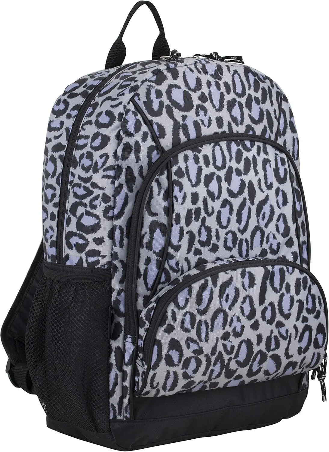 Eastsport Laptop Backpack, Multipurpose Casual Daypack, Triple Compartments Bookbag for College, Hiking, Work, 18 Inches, Leopard Print