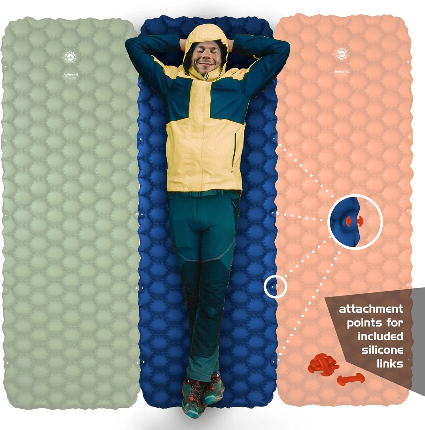 ECOTEK Outdoors Hybern8 Lynx Inflatable Sleeping Pad (Evergreen)