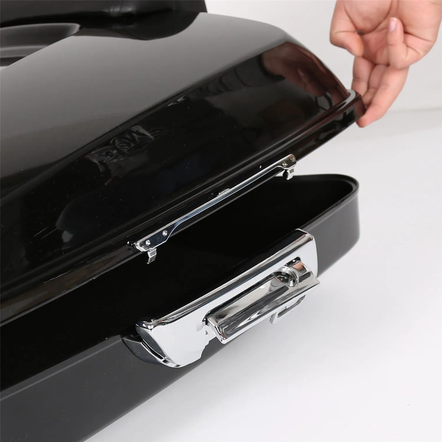 ECOTRIC 5.5" Razor Tour Pack Trunk Luggage w/Backrest Compatible with 2014-2024 Harley Davidson Touring Models Trunk Tail Box