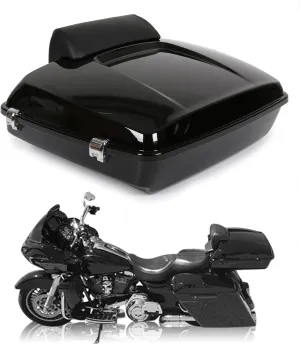 ECOTRIC 5.5" Razor Tour Pack Trunk Luggage w/Backrest Compatible with 2014-2024 Harley Davidson Touring Models Trunk Tail Box
