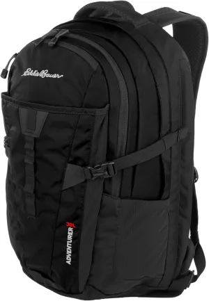 Eddie Bauer Adventurer Backpack with Organization Compartments and Hydration/Laptop Compatible Sleeve, Women's Adeventurer-Black, 30L