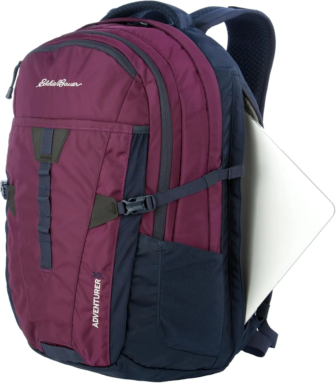 Eddie Bauer Adventurer Backpack with Organization Compartments and Hydration/Laptop Compatible Sleeve, Women's Adeventurer-Plum, 30L