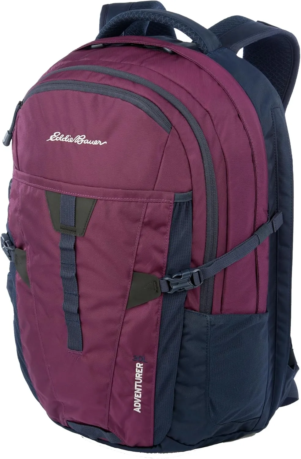 Eddie Bauer Adventurer Backpack with Organization Compartments and Hydration/Laptop Compatible Sleeve, Women's Adeventurer-Plum, 30L