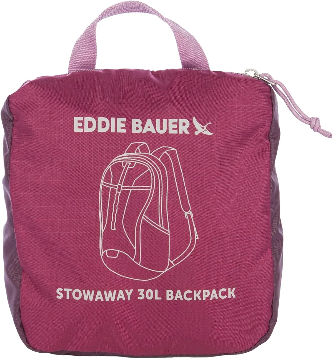Eddie Bauer Stowaway Packable Backpack-Made from Ripstop Polyester, Port, 30L