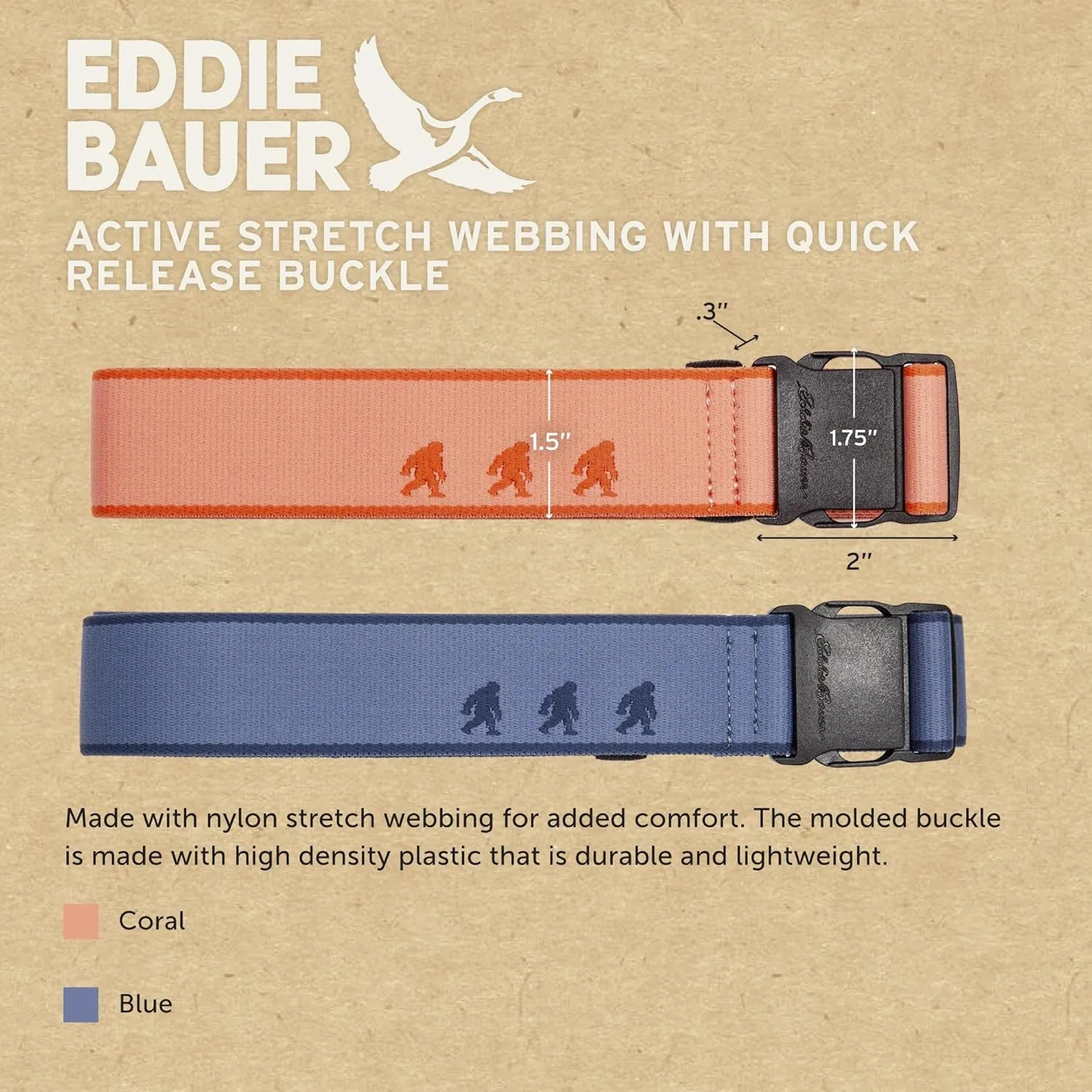 Eddie Bauer Women's Active Stretch Webbing Belts