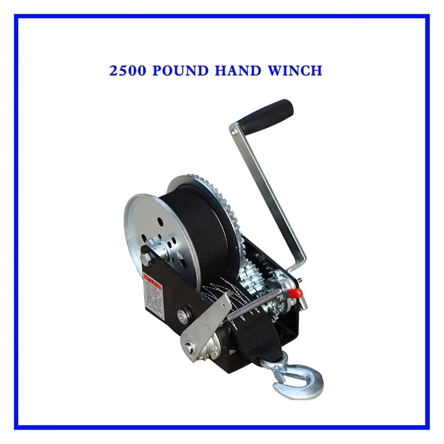 Electric Winch 2500 Lbs Automatic Brake Hand Winch Lift Car Maintenance Hoist Micro Mobile Small Crane(Bare Metal)