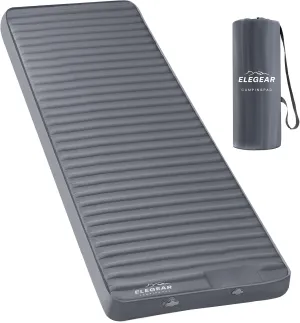 Elegear Air & Foam Camping Sleeping Pad, HexaFoam Camping Mattress Pad with Built-in Foot Pump Memory Foam Camp Pad 4-Season Camp Sleeping Mat for Travel/Car/Tent