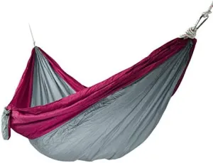 ELEOPTION® Portable Outdoor Double Camping Hammock Aluminum Carabiners Big Size 118 "x71 Lightweigh with Weather Resistant Best Equipment for Backpacking, Hiking, Hiking,Travel etc (Purple)