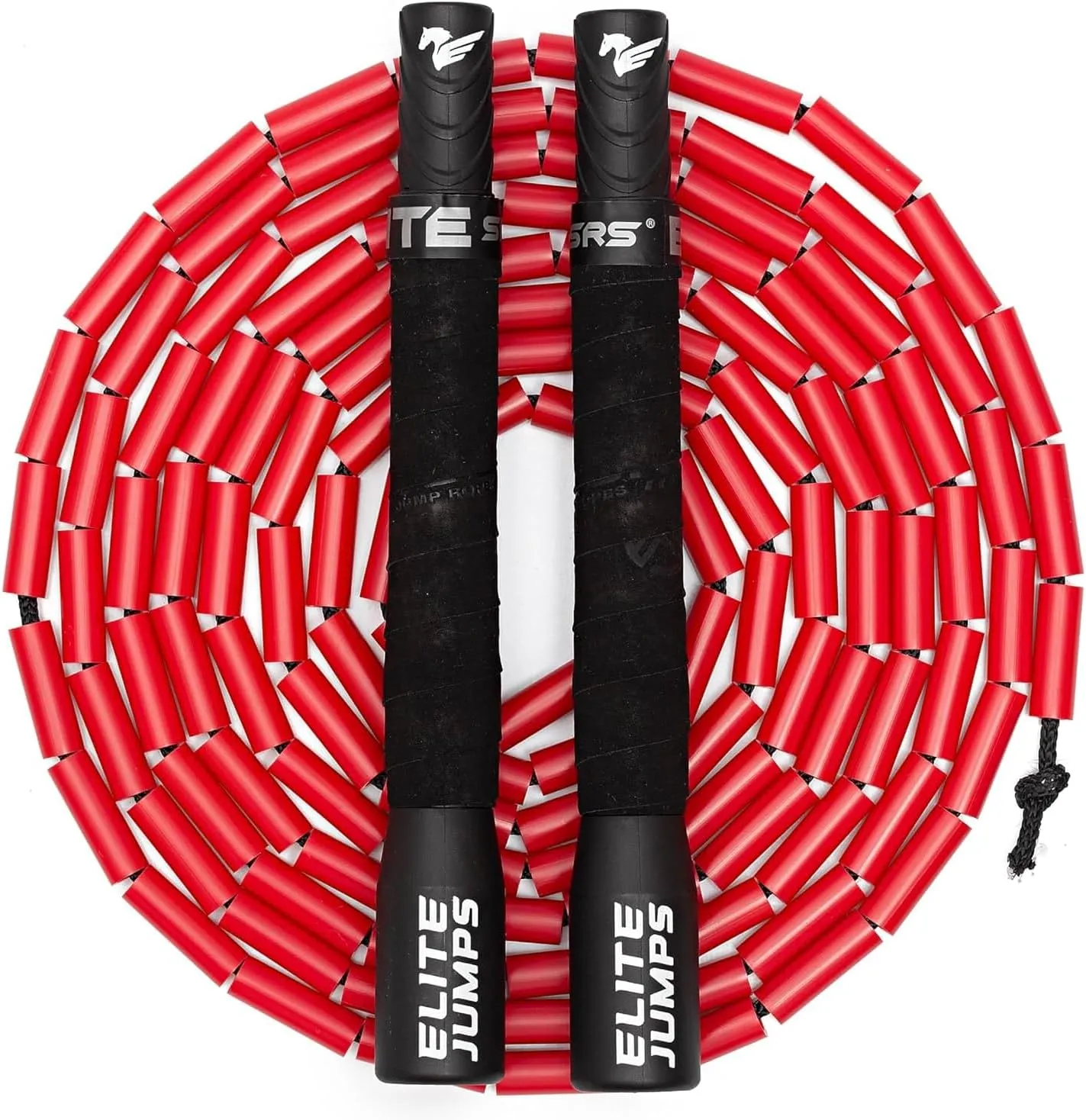Elite Jumps Freestyle Beaded Jump Rope for Cardio Training - Workout Jump Rope with Unbreakable Long Handles and Shatterproof Beads - Designed for Beginners or Pros - Ideal Fitness